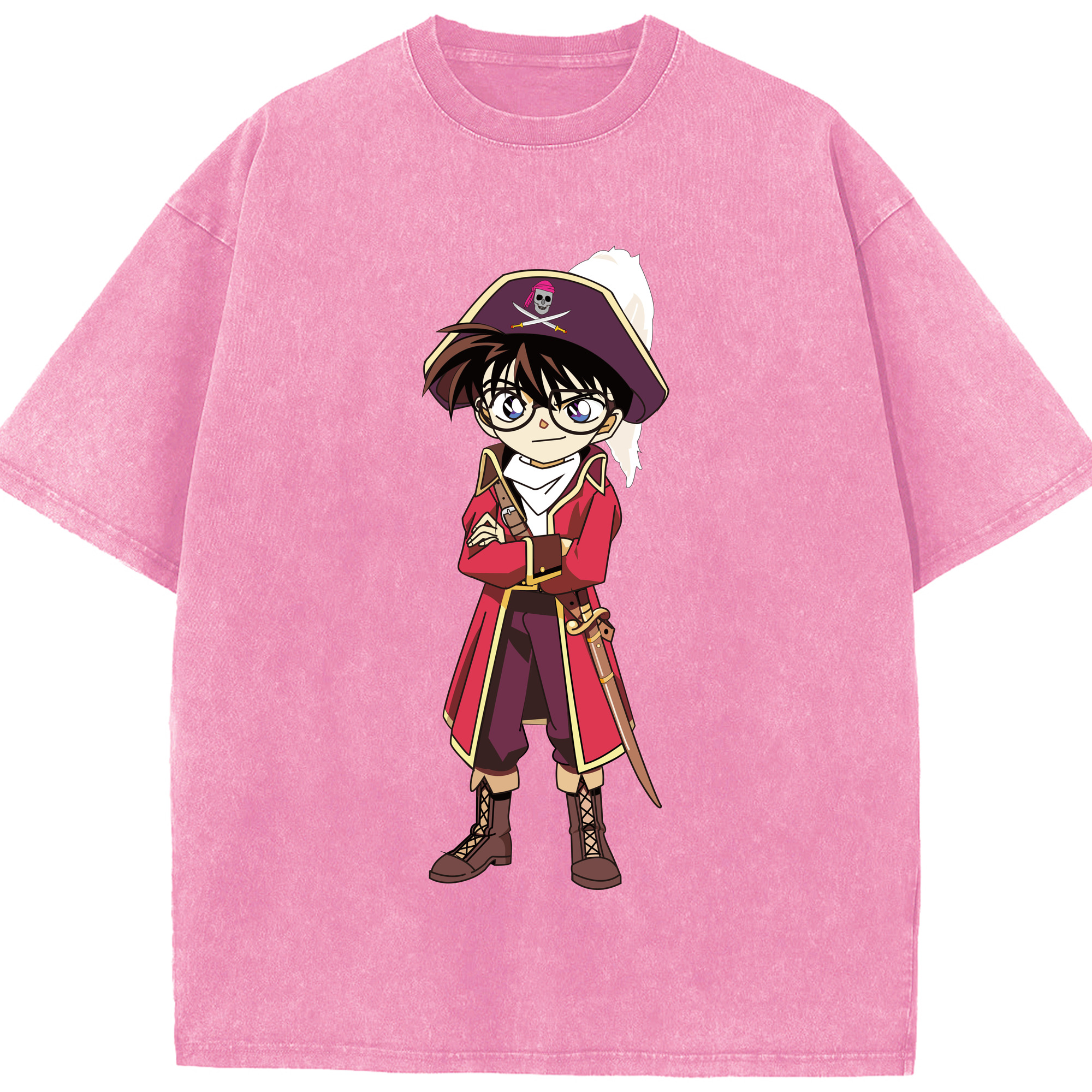 （画像用） 名探偵コナン 江戸川 コナン Detective Conan Conan Edogawa 綿100% ヴィンテージ風 半袖Tシャツ（フロントプリント）